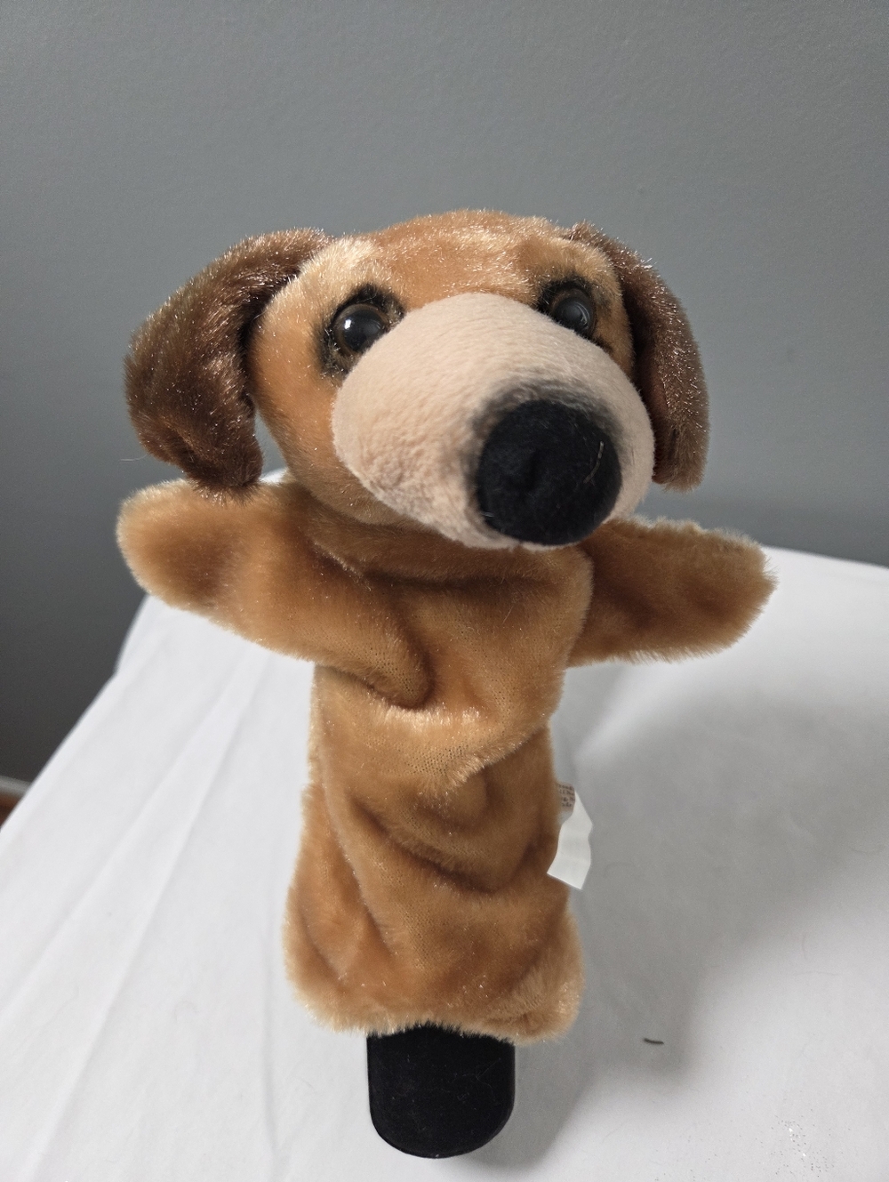 Dog Hand Puppet Stuffed Plush Brown Puppy Proud Toy Fty Zhuhai Dog Hand Puppet